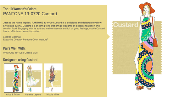 Custard/奶黄,色号:PANTONE13-0720